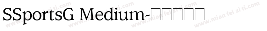 SSportsG Medium字体转换
